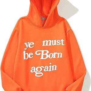 Ye Must Be Born Again Orange Hoodie