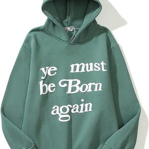 Ye Must Be Born Again Green & White Hoodie