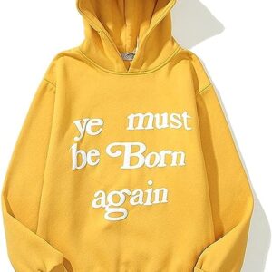 Ye Must Be Born Again Yellow Hoodie