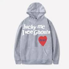 Lucky me I see ghosts Gray Hoodie